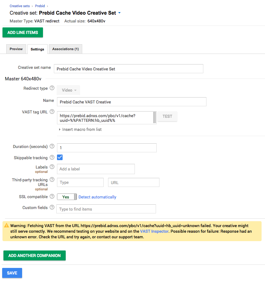 Google Ad Manager Video Creative Setup