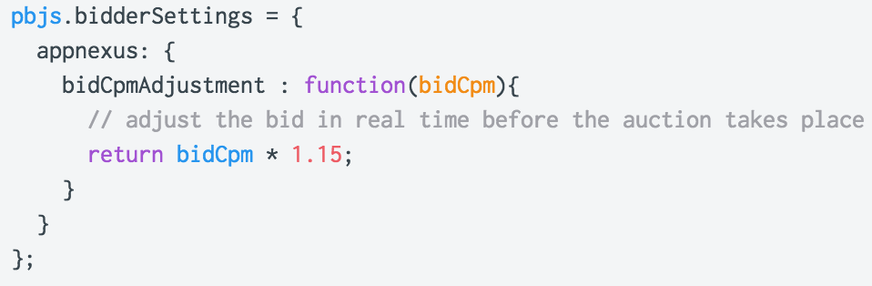 Prebid.js Adjust Bid Price